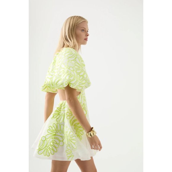 Aje Botanical Applique Mini Dress - Size AU 16 / US 12 - Picture 2 of 16